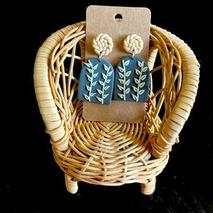 Trendy polymer clay statement earrings!